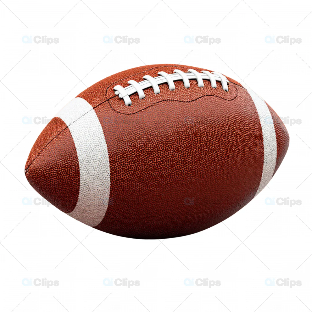 Textured 3D American Football Model with Realistic Stitching