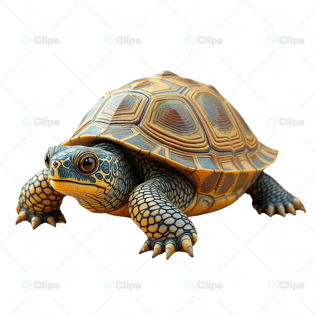 3D Realistic Tortoise Model - Detailed Animal Illustration