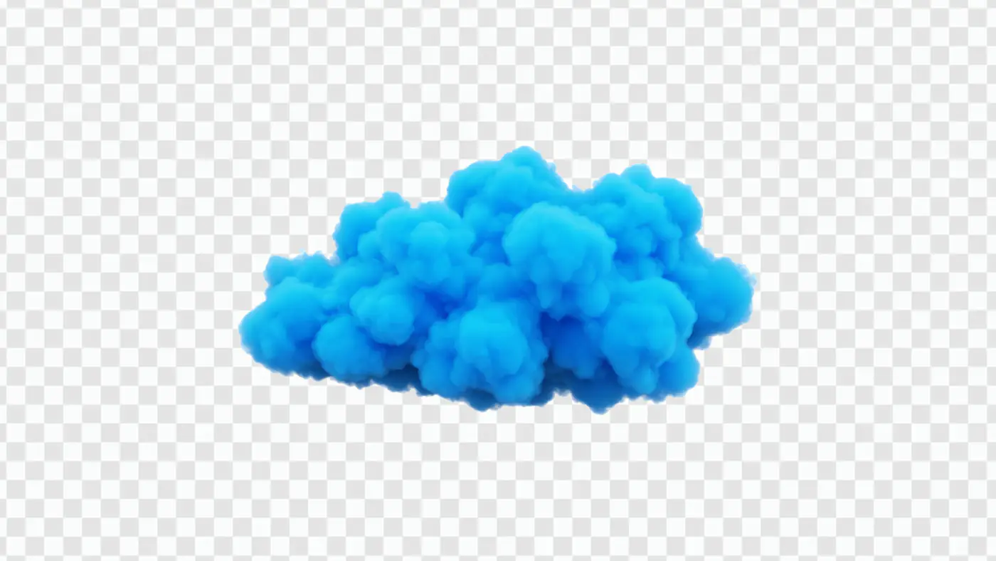Fluffy Cyan Smoke Cloud Formation PNG Clipart