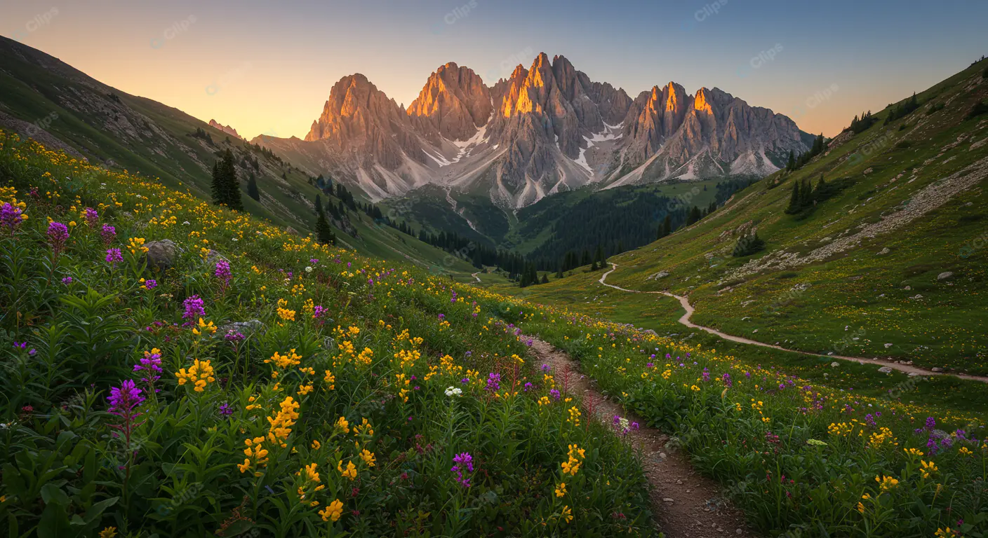 Alpine Wildflower Sunset Trail