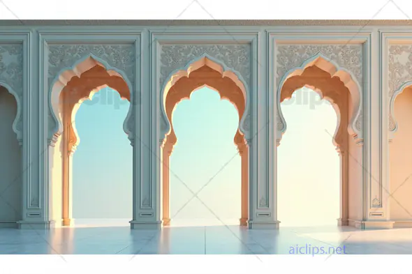 Traditional Islamic Archway with Ornate Details