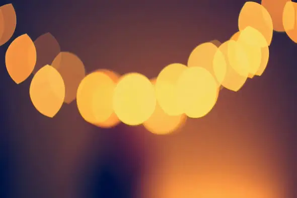 Warm Bokeh String Lights
