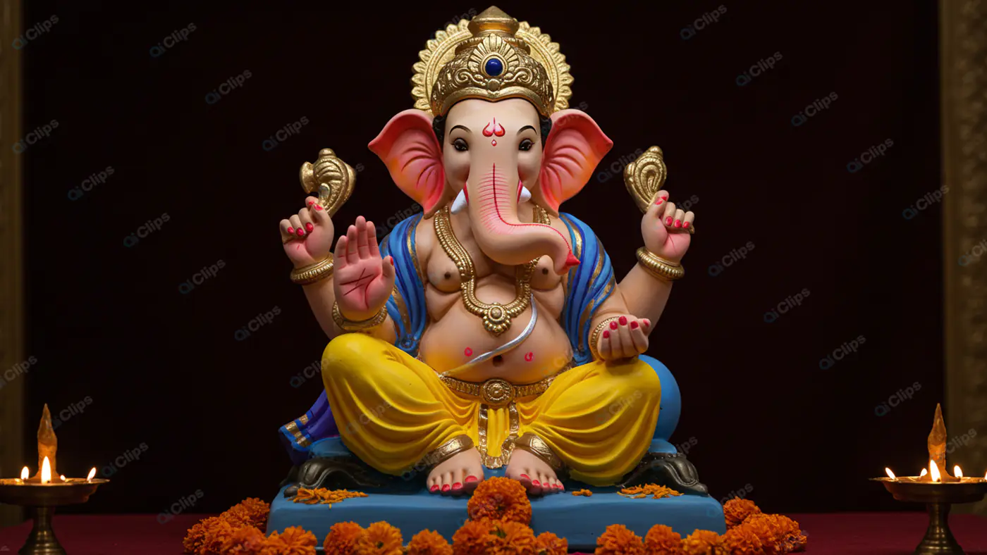 Ganesha's Ornate Altar