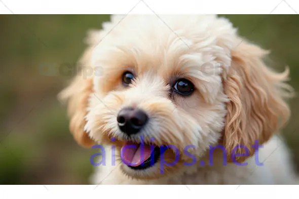 Close-Up of Happy Fluffy Dog