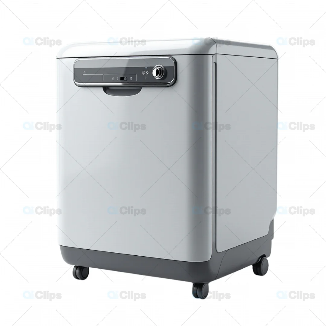 3D Compact Rolling Dishwasher Model