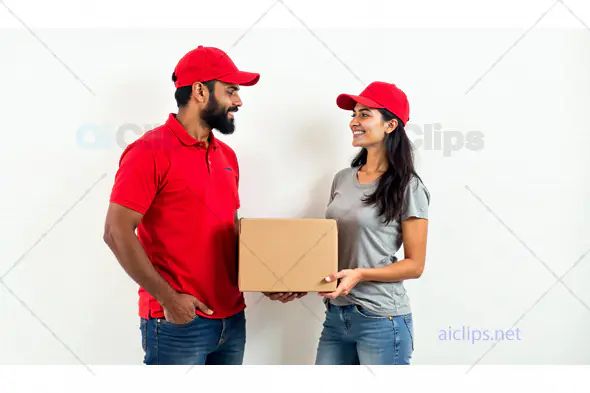 Delivery Team with Package