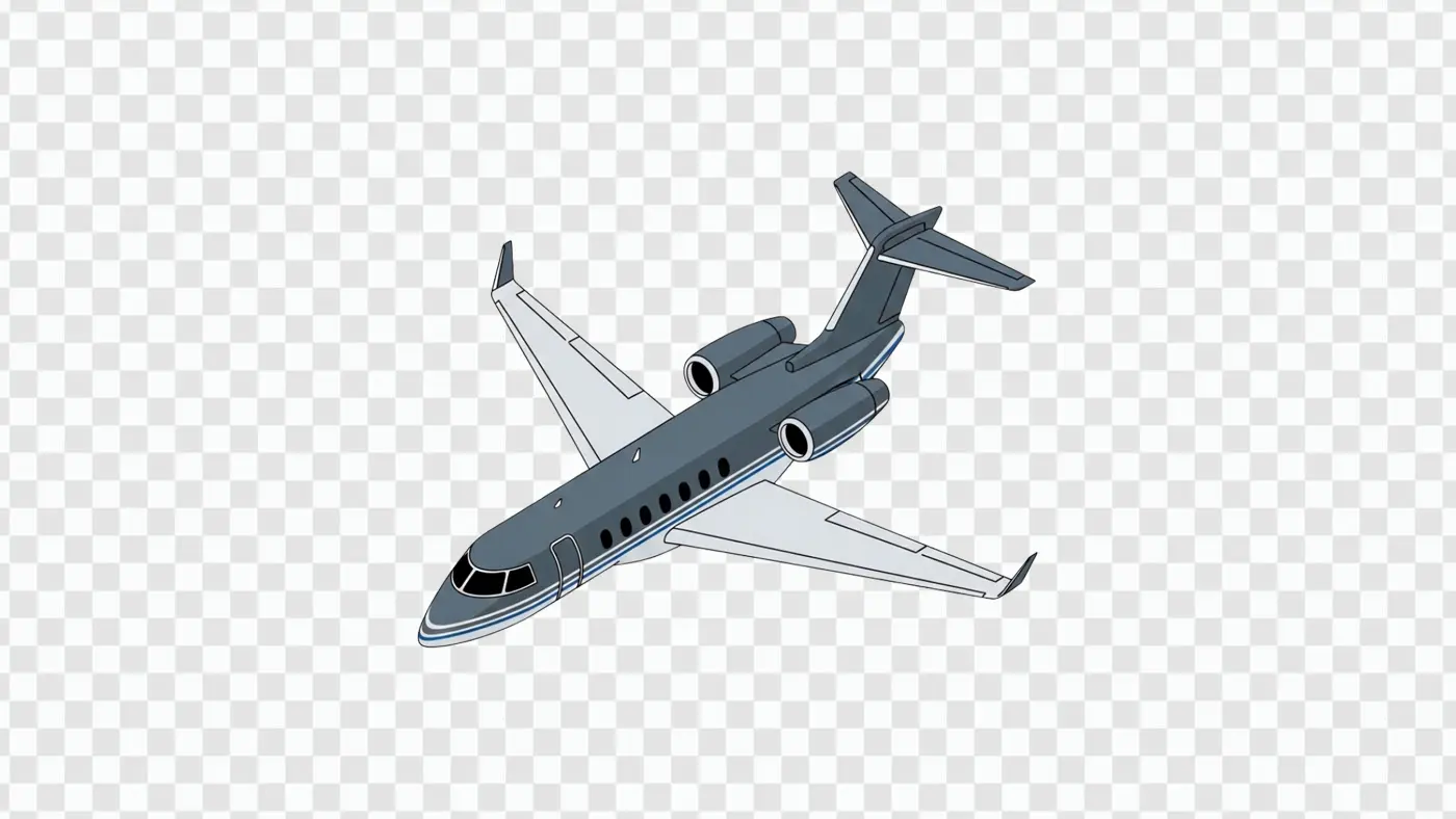 Modern Grey Private Jet Business Aviation PNG Clipart