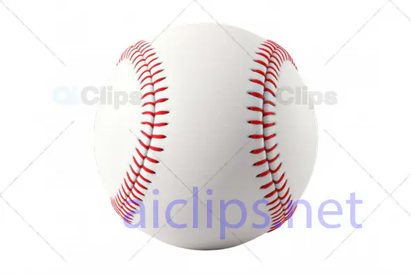 3D Model of a Realistic Baseball with Red Stitching