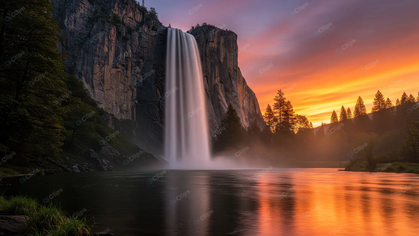 Twilight Waterfall Majesty