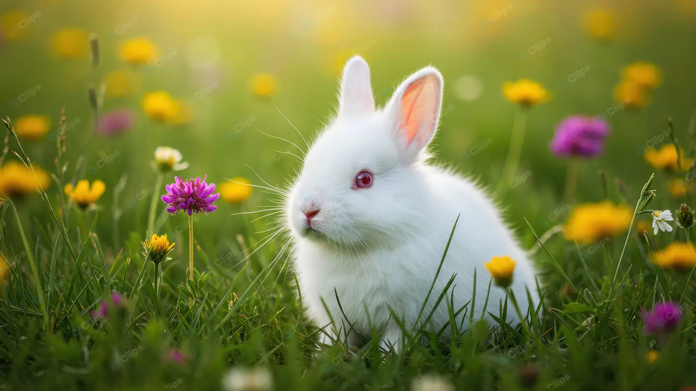 Enchanting Bunny in Wildflower Meadow