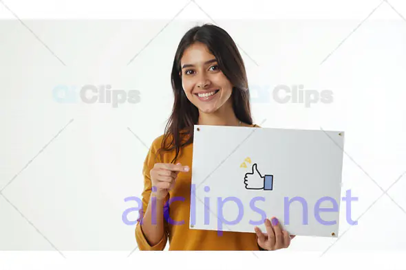 Woman Holding Thumbs-Up Sign