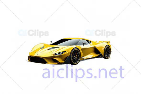 Sleek Yellow Supercar 3D Model