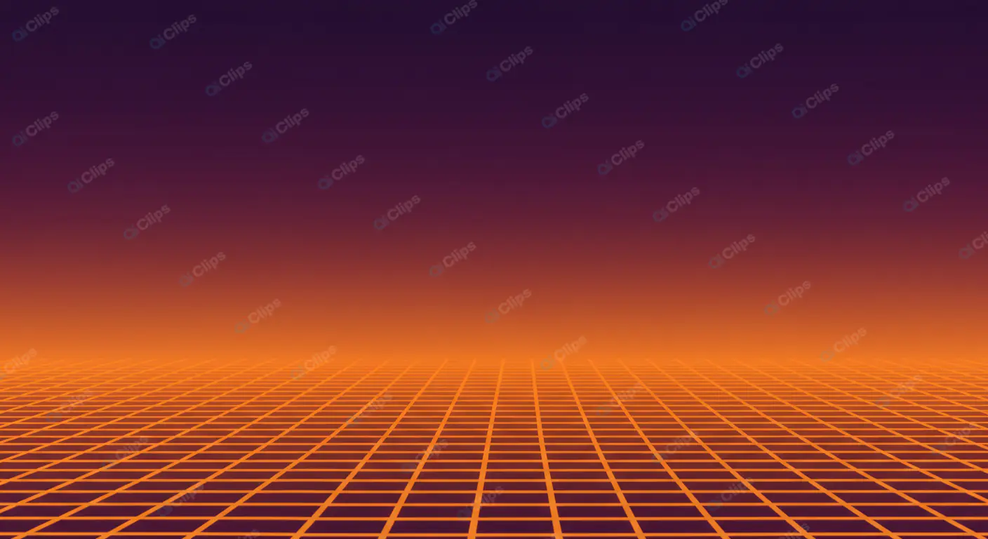 Retro Sunset Grid Horizon