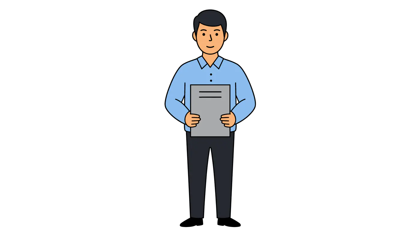 Professional Holding Document Vector
