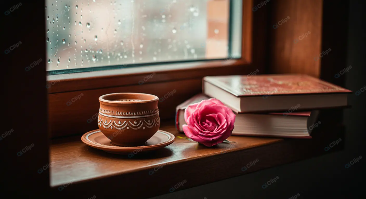 Tranquil Monsoon Reading Corner