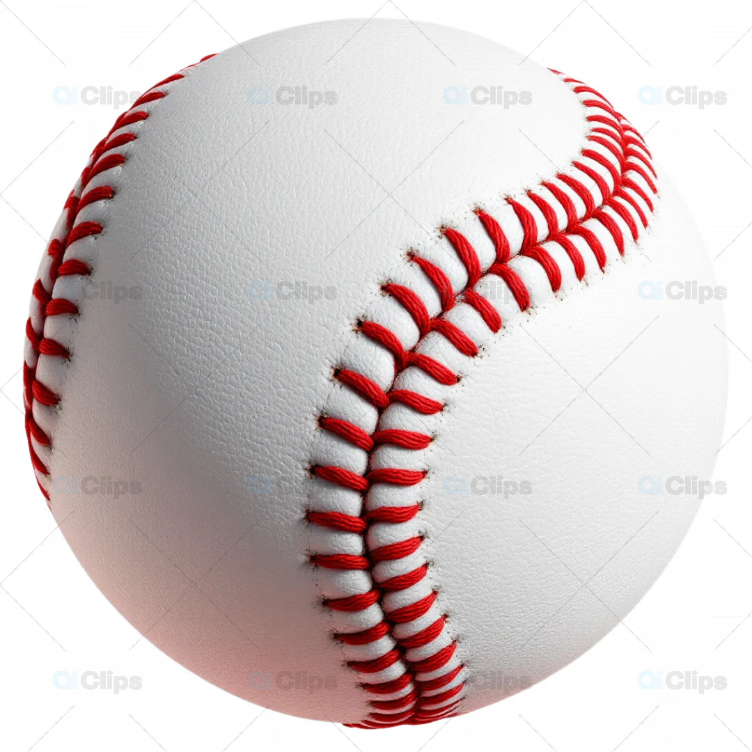 Realistic 3D Baseball with Detailed Stitching