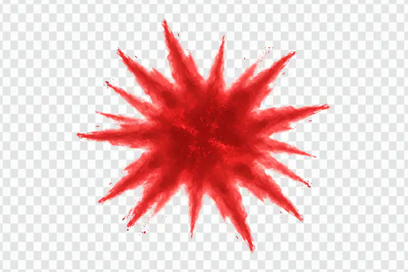 Explosive Red Powder Burst Effect PNG Clipart