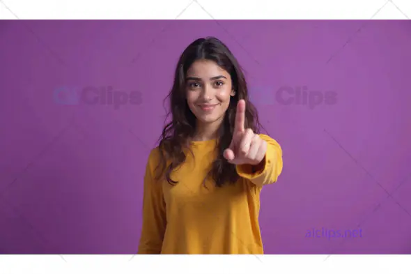 Woman Pointing Forward