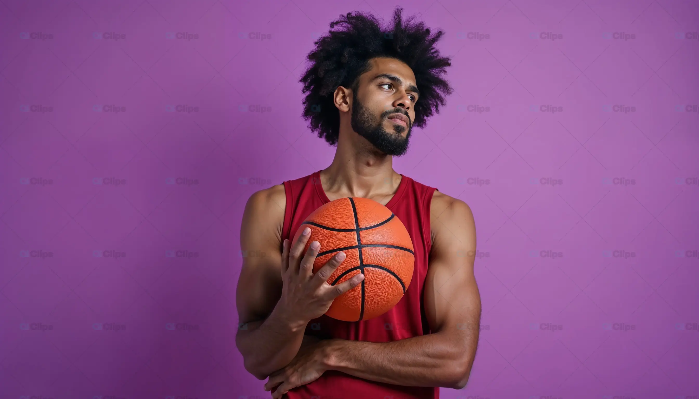 Basketball Player Holding Ball