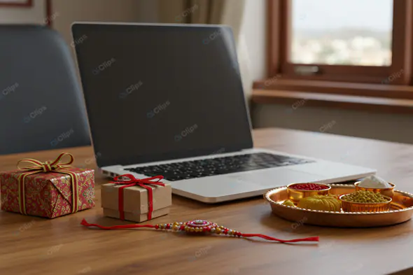 Festive Work-from-Home Setup
