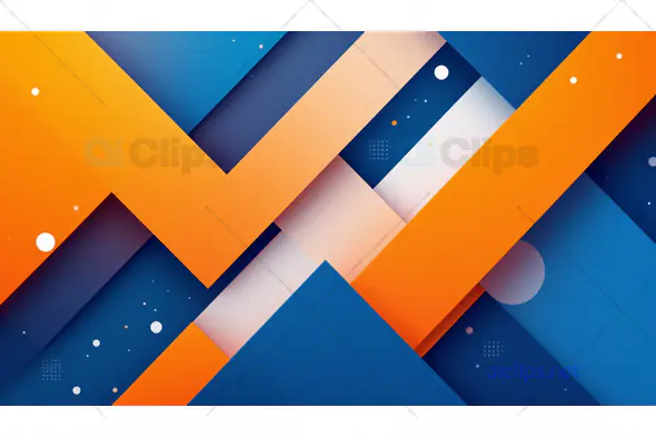 Orange and Blue Abstract Geometric Background
