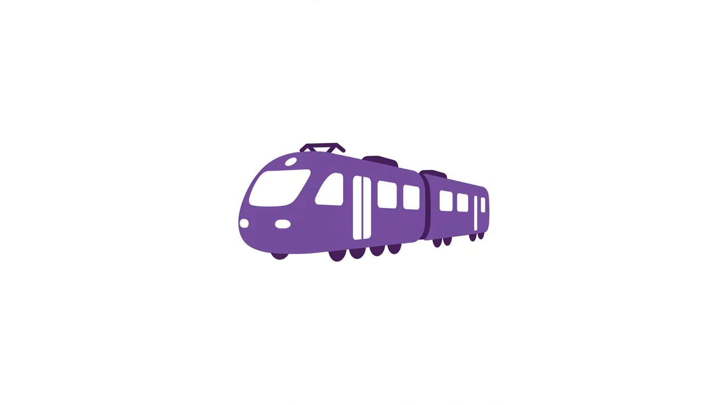 Purple Metro Train Icon