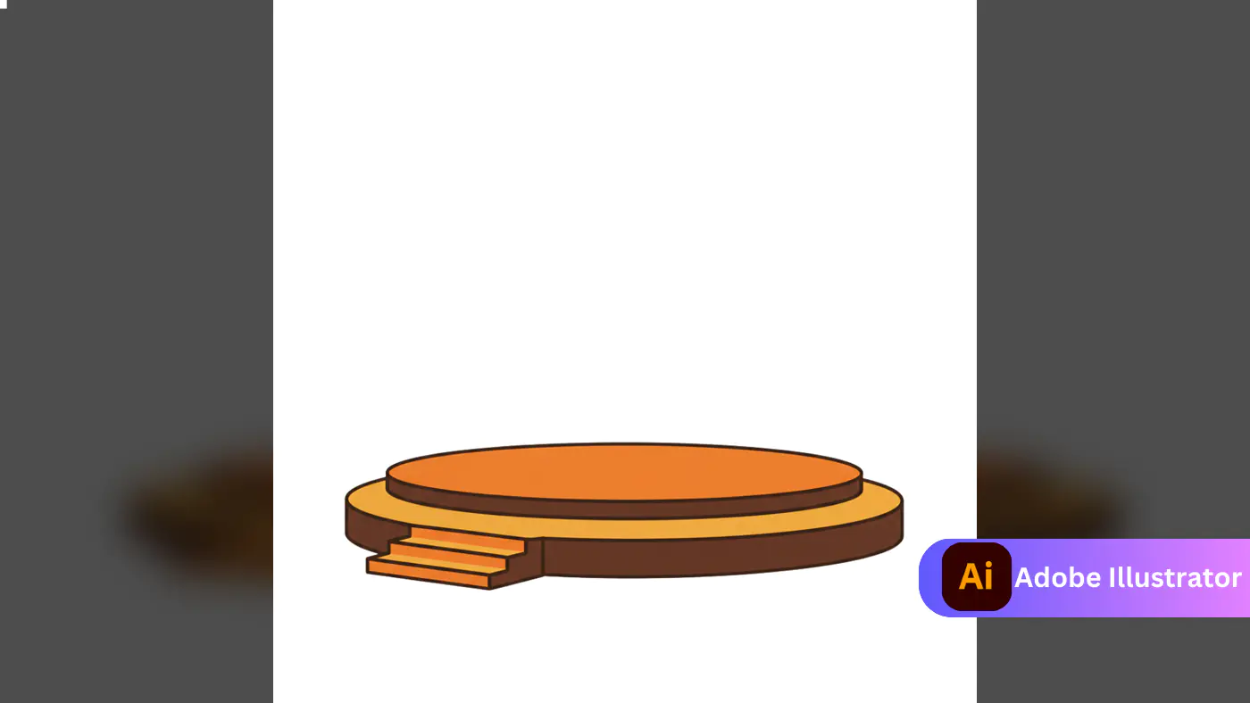 Tiered Circular Platform Vector