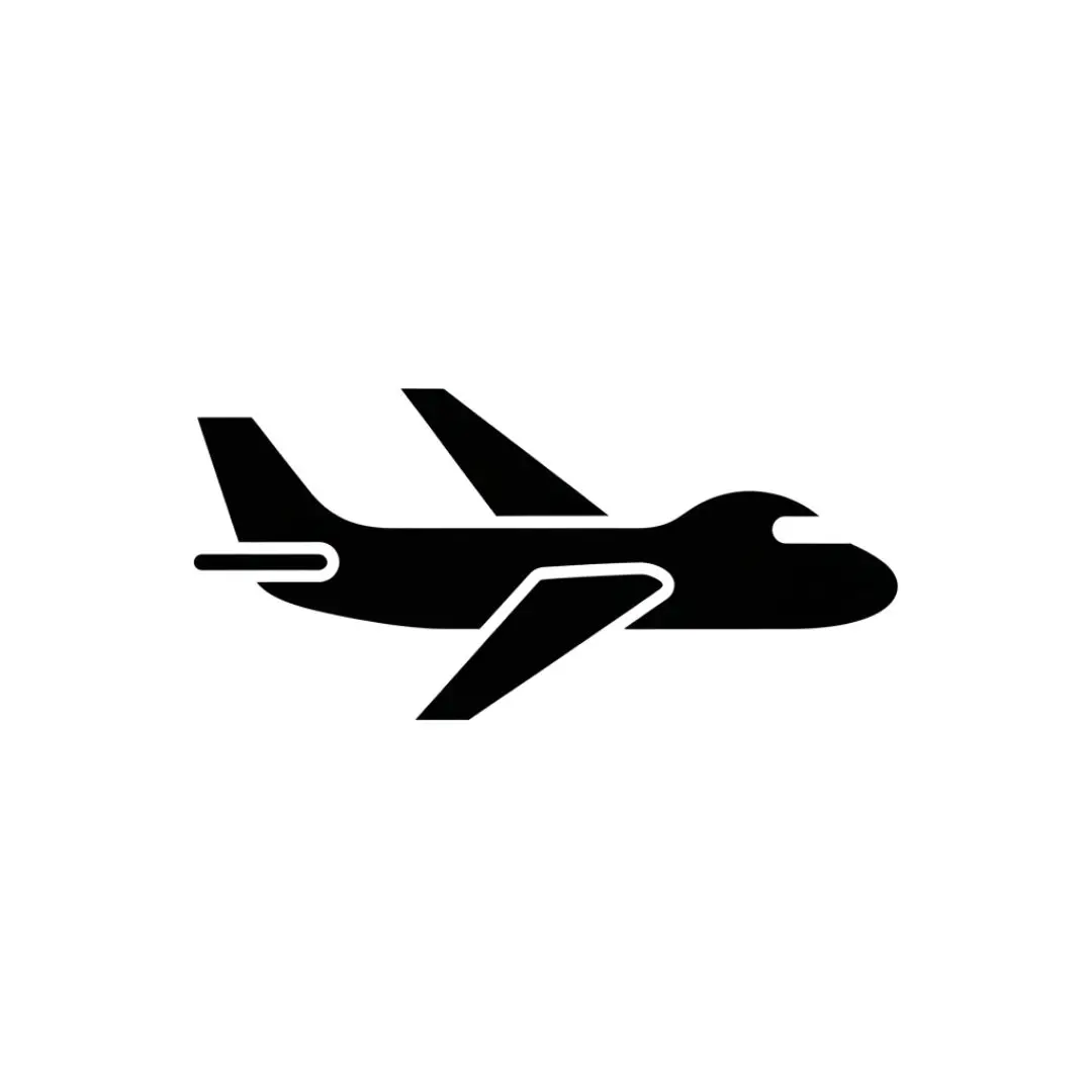 Black Airplane Icon In Flight Silhouette Vector PNG