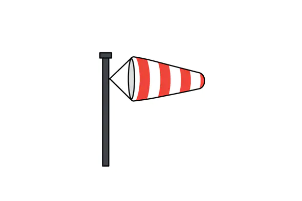 Striped Wind Sock Icon