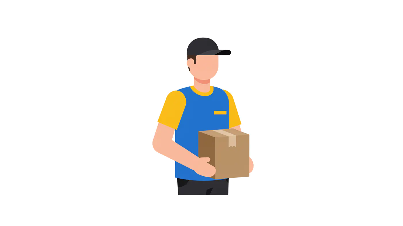 Flat Delivery Courier Vector