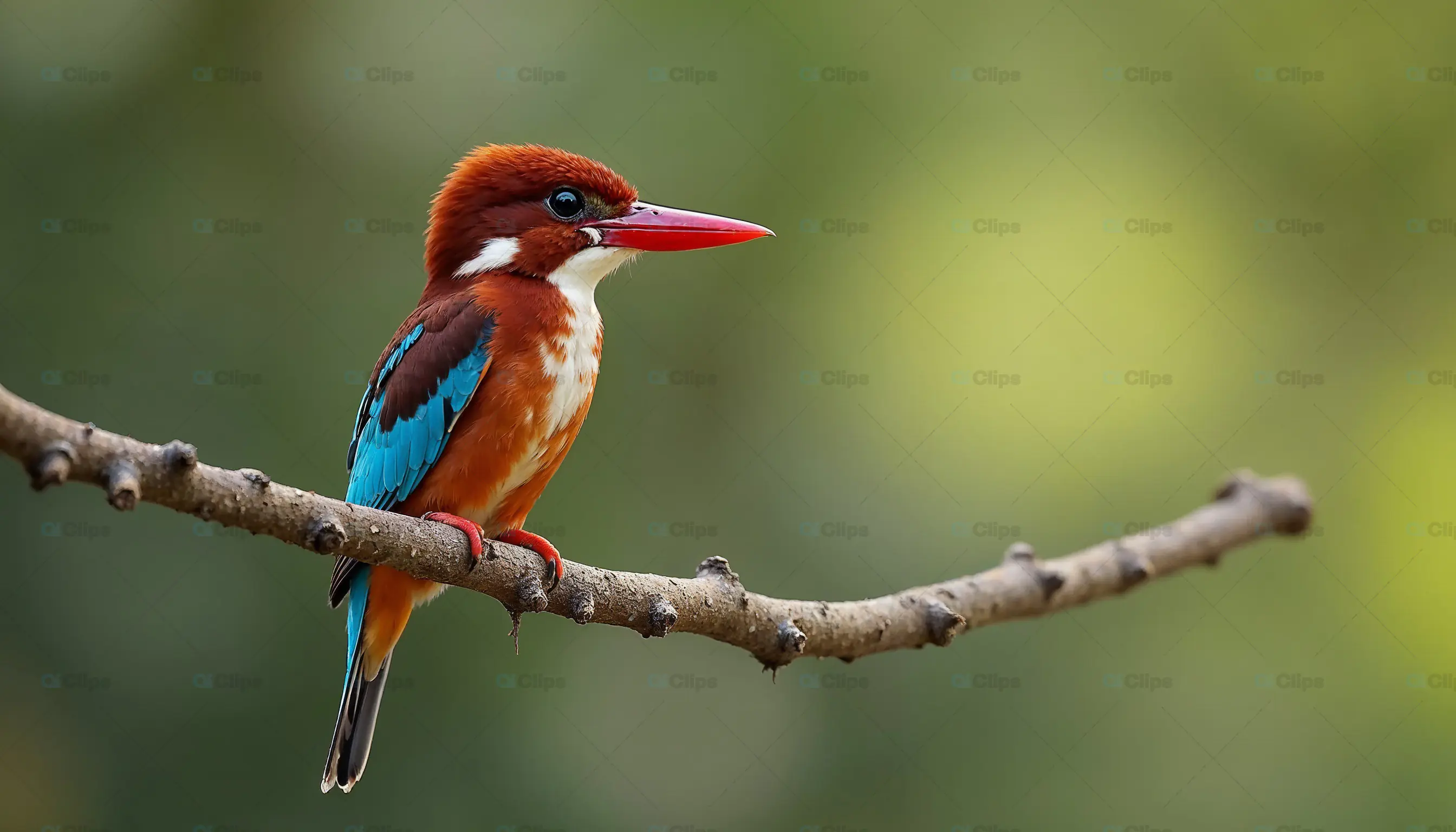 Kingfisher Bird on a Branch