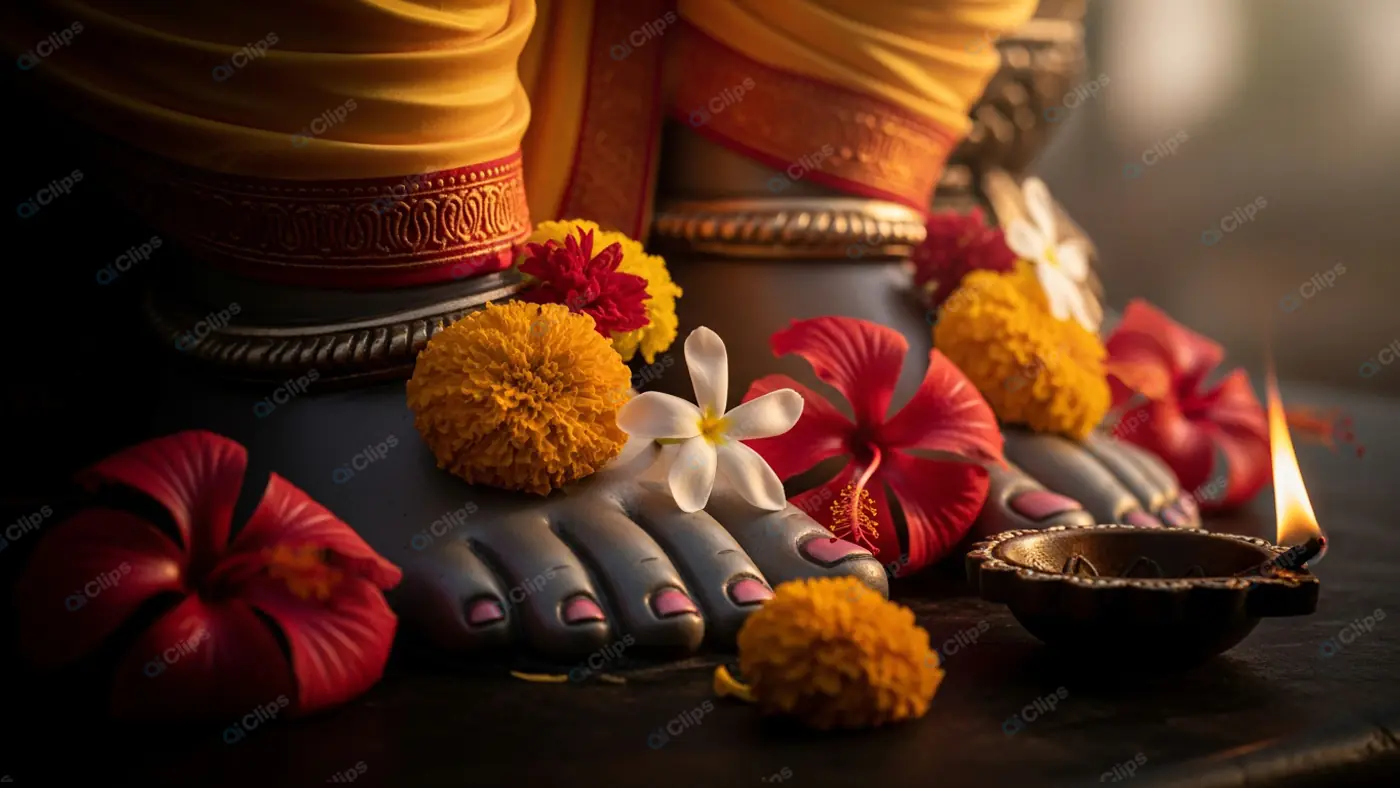 Krishna's Lotus Feet Adorned