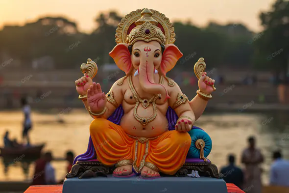 Ganesha's Riverside Radiance