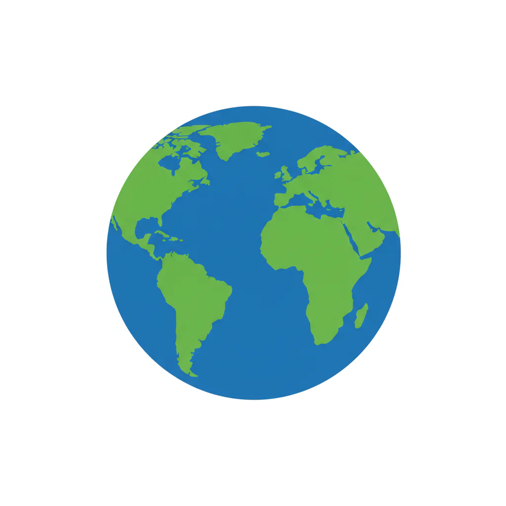 Stylized Earth Globe Icon