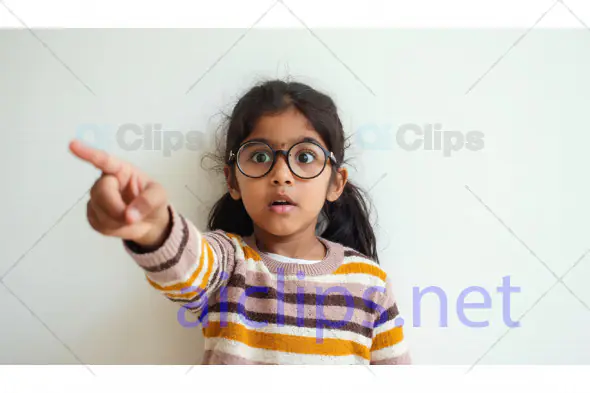 Curious Girl Pointing