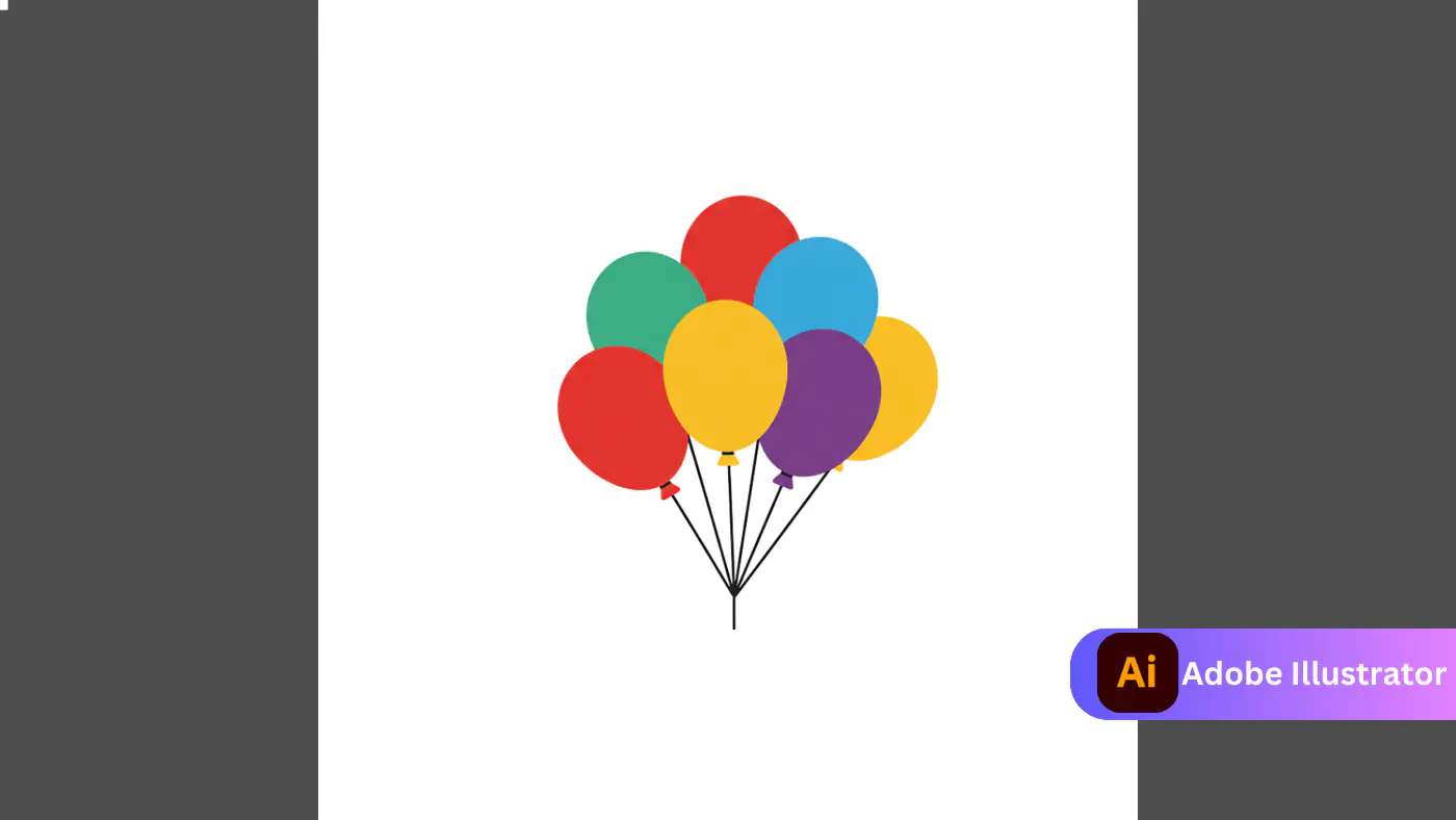 Vibrant Balloon Bouquet Icon