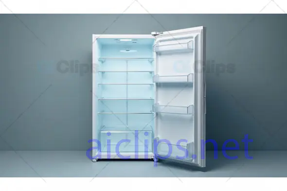 Minimalist Empty Refrigerator Interior