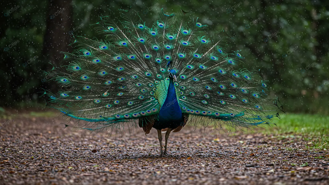 Resplendent Peacock Display