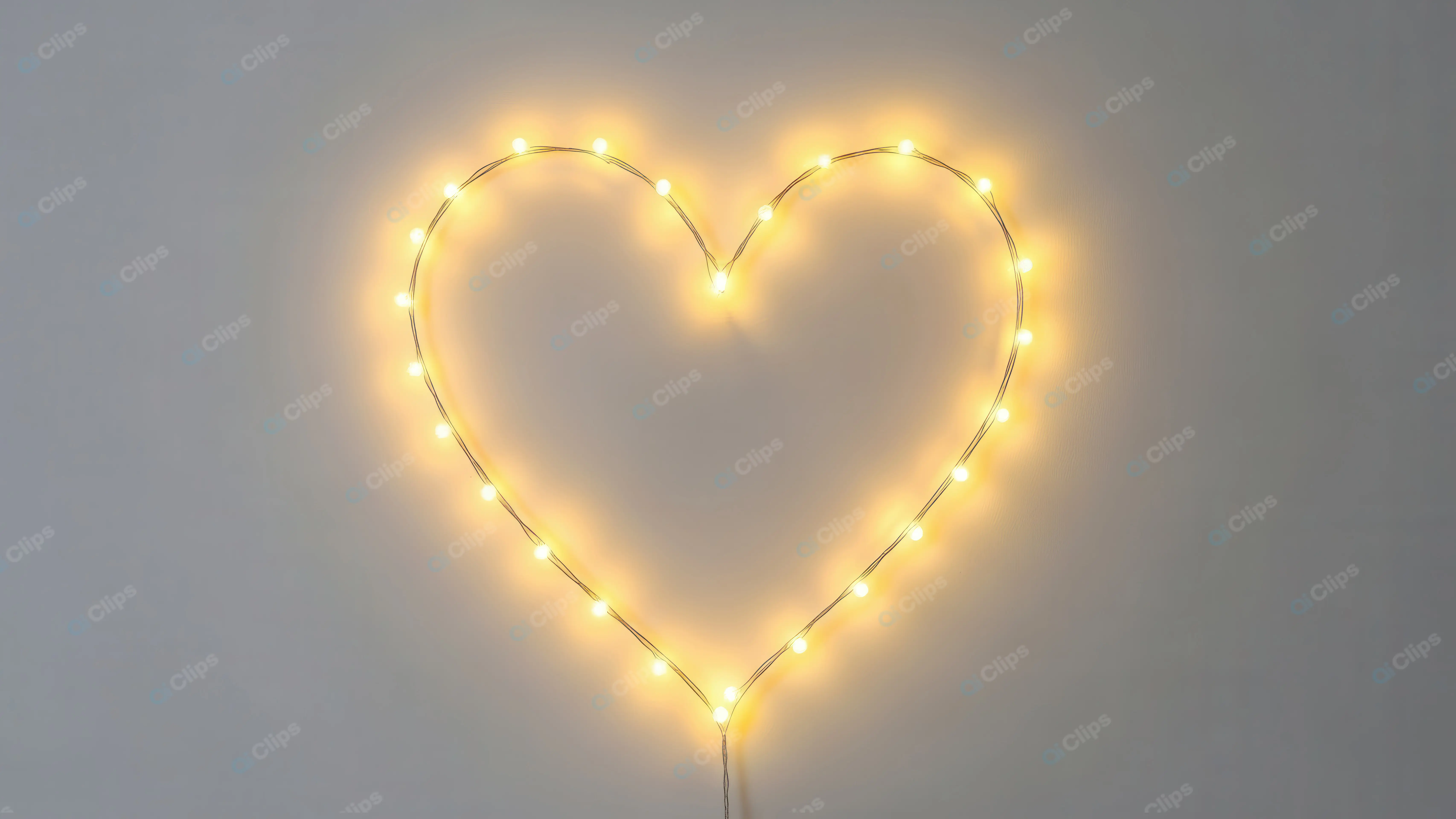 Illuminated Heart of Warm Fairy Lights