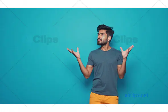 Confused Man in Casual Outfit