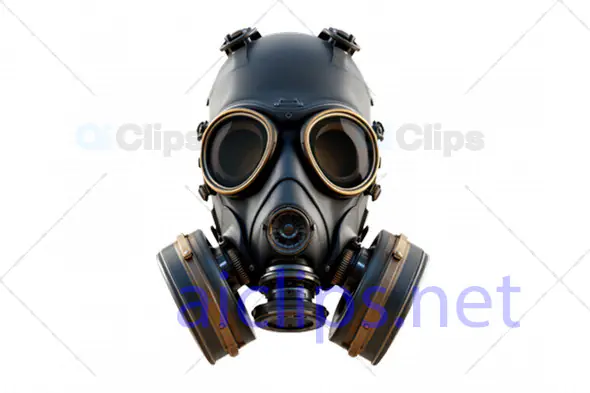 3D Tactical Gas Mask with Dual Filters