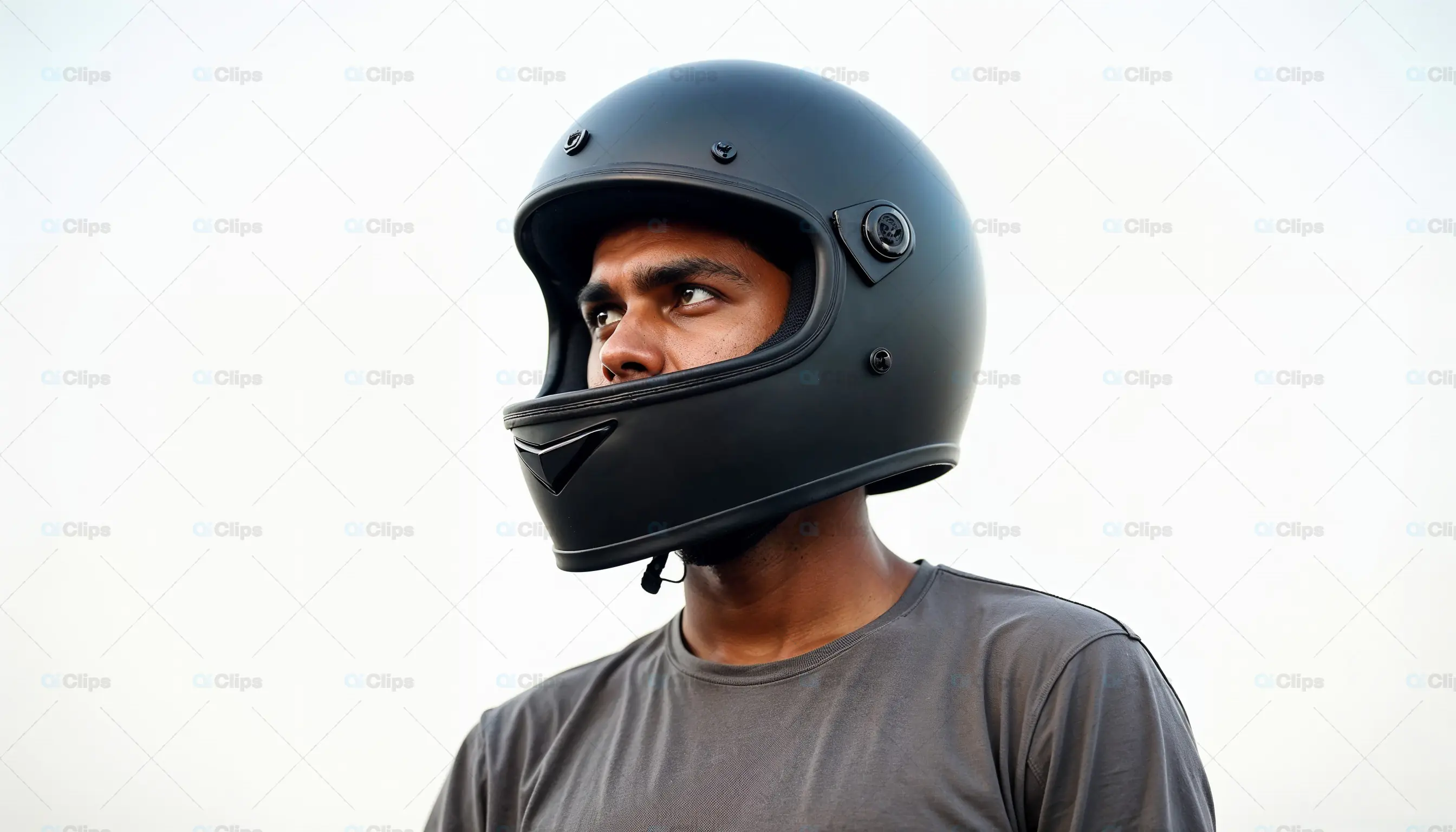 Man Wearing Black Motorcycle Helmet 1