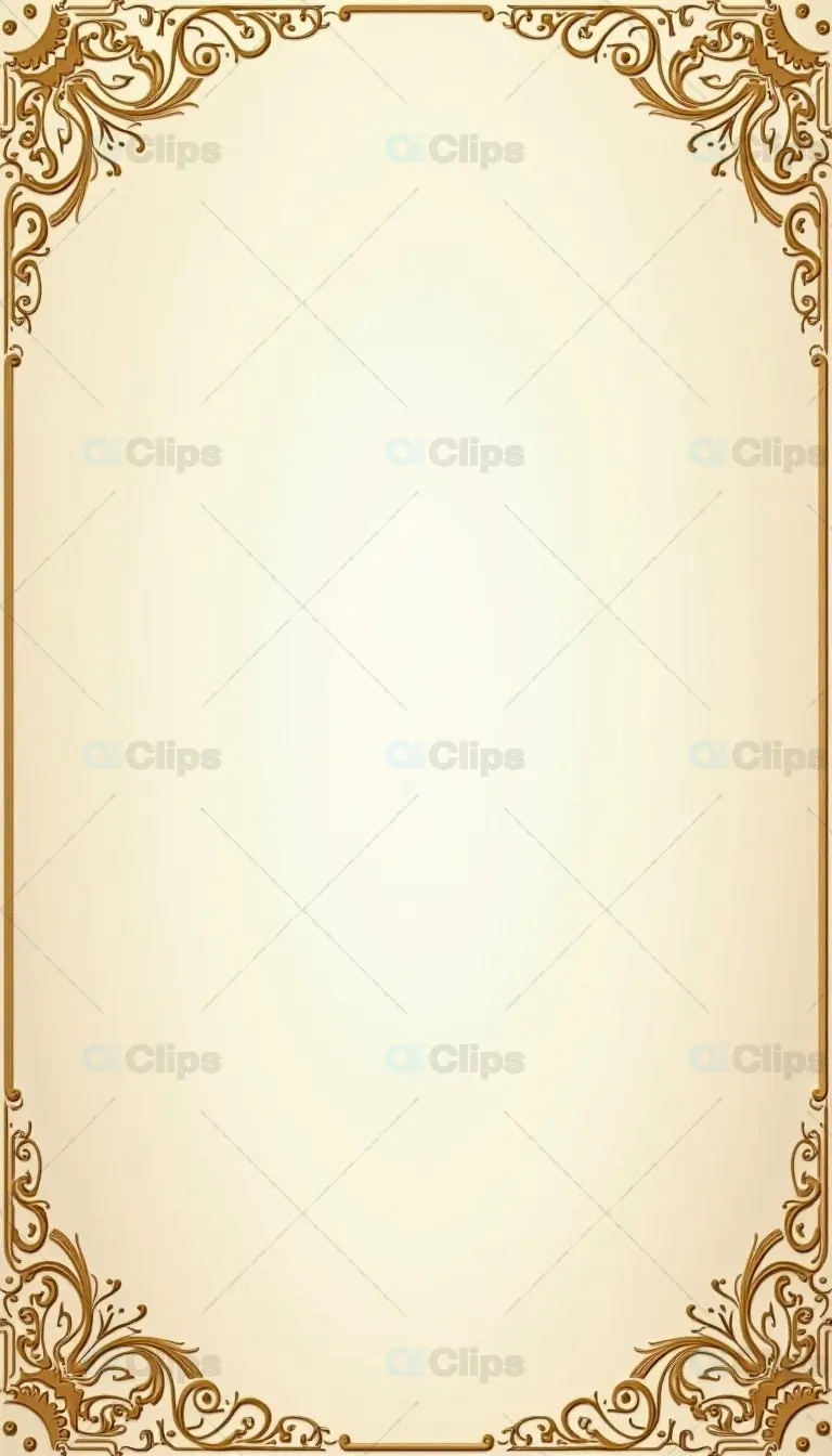 Elegant Gold Ornate Frame Invitation Background
