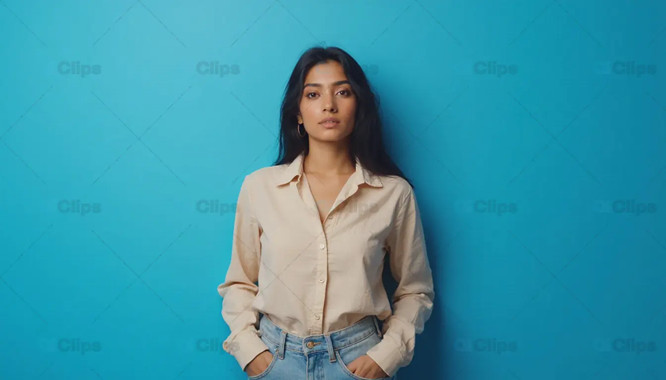 Confident Woman in Casual Outfit