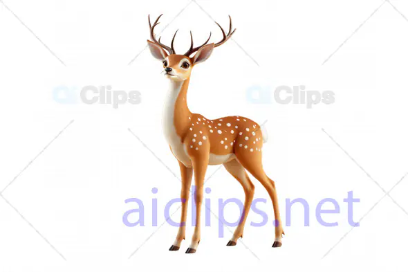 3D Deer Model – Realistic Stylized Animal with Antlers