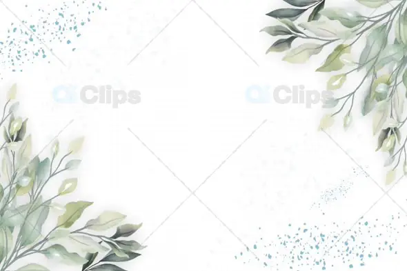 Elegant Watercolor Leaf Background