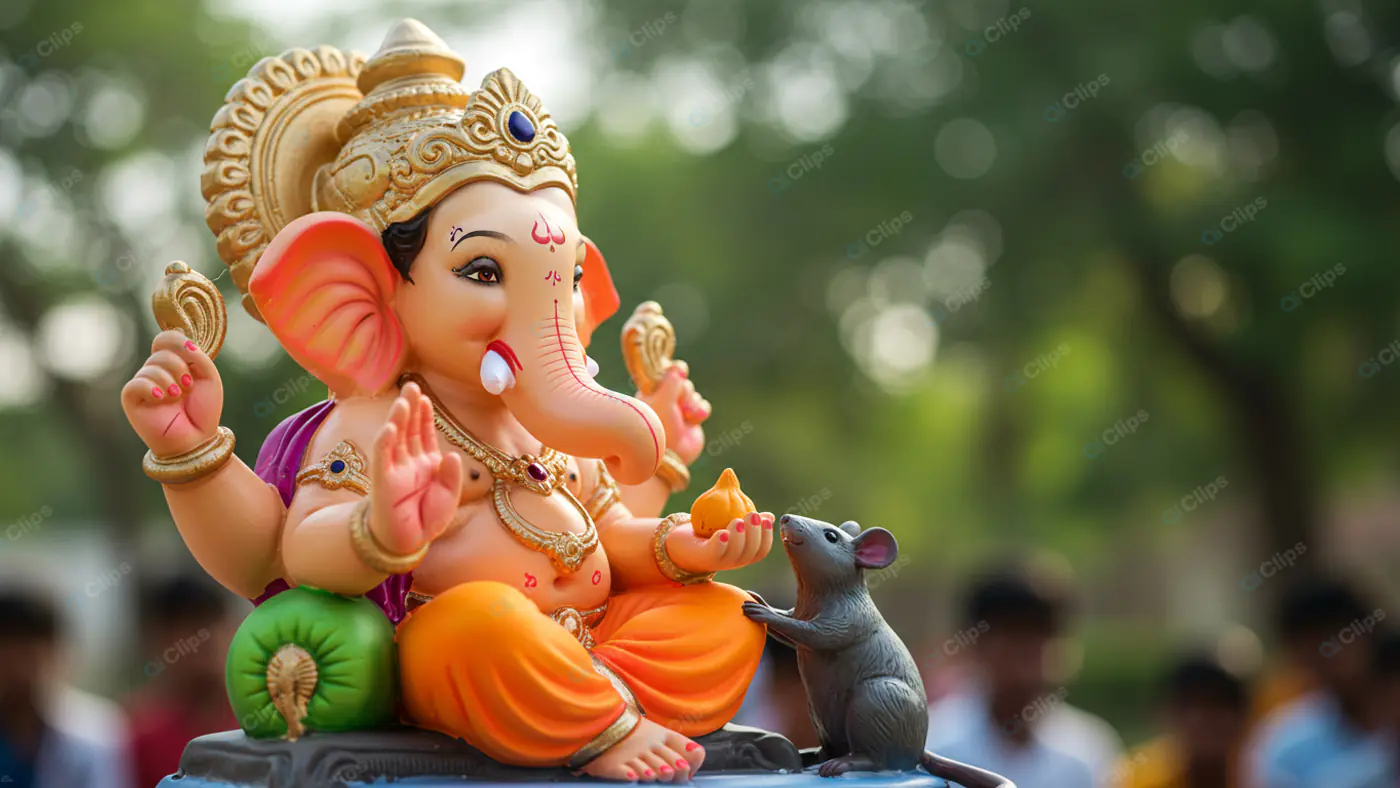 Ganesha's Colorful Blessing