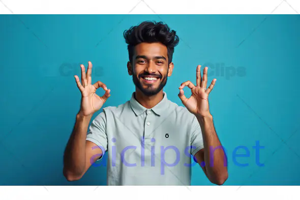 Smiling Man Showing OK Gesture