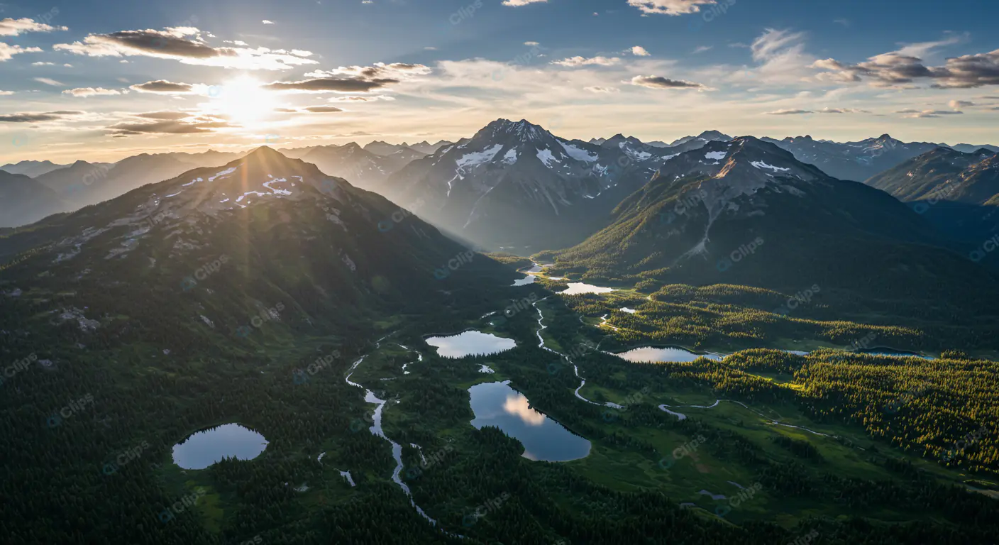Majestic Mountain Valley Lakes