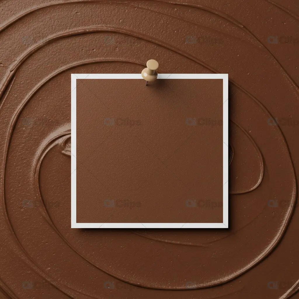 Chocolate Swirl Pinboard Mockup with Pinned Card